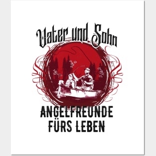 Vater Sohn Angelfreunde fürs Leben Angeln Posters and Art